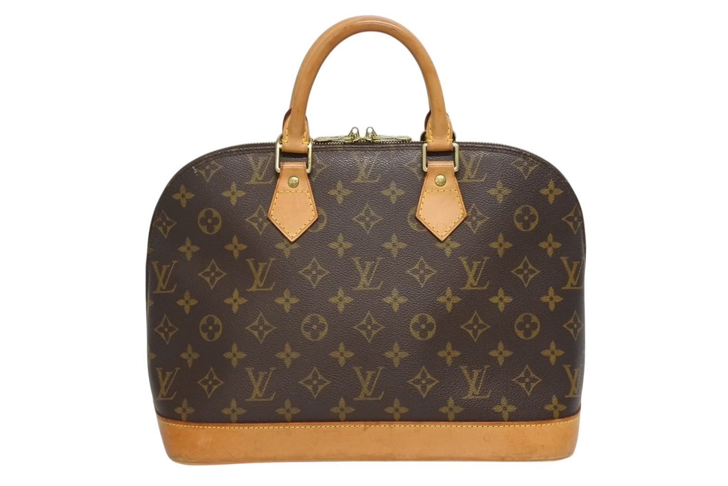 LOUIS VUITTON ルイ ヴィトン アルマPM ハンドバッグ M51130 モノグラム PVC ブラウン ゴールド金具 美品 中古 4b010190