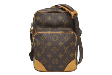 LOUIS VUITTON ルイヴィトン アマゾン ショルダーバッグ M45236 モノグラム PVC レザー ブラウン 美品 中古 4b010192