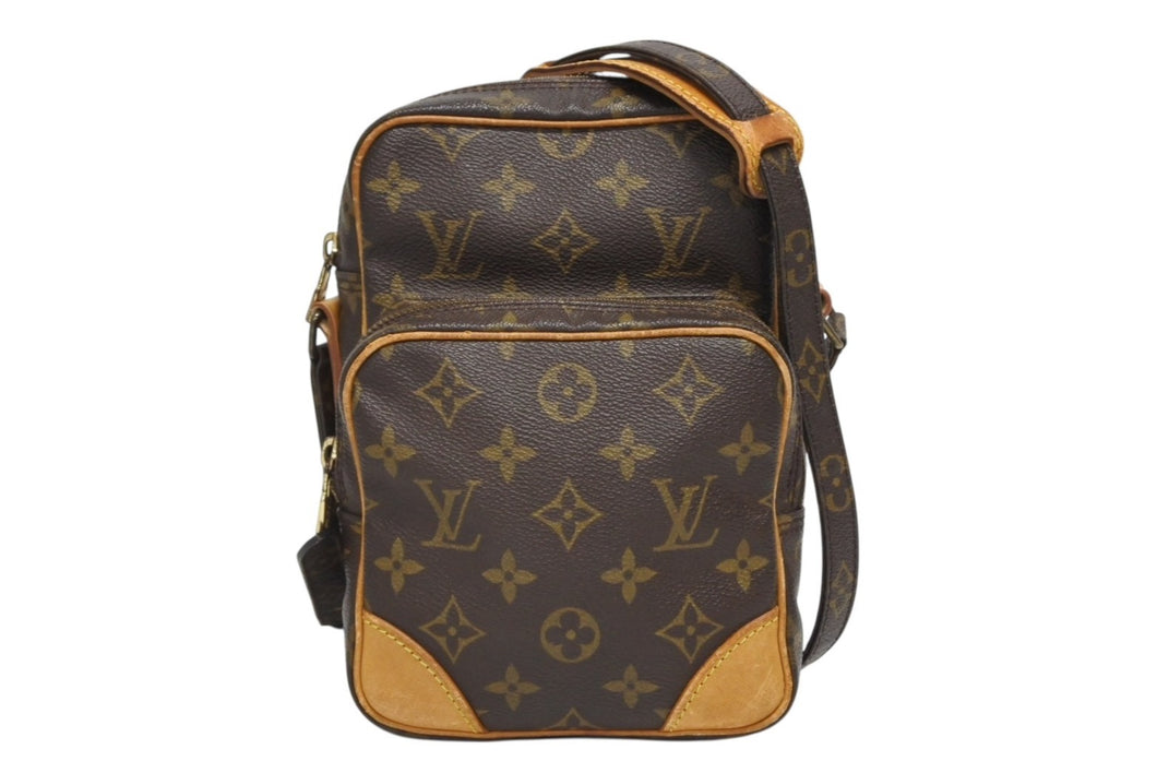 LOUIS VUITTON ルイヴィトン アマゾン ショルダーバッグ M45236 モノグラム PVC レザー ブラウン 美品 中古 4b010192