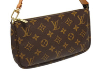 画像をギャラリービューアに読み込む, LOUIS VUITTON ルイヴィトン ポシェット アクセソワール アクセサリーポーチ M51980 モノグラム ブラウン レザー PVC 美品 中古 4b010193