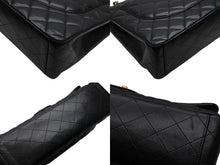 画像をギャラリービューアに読み込む, 極美品 CHANEL シャネル マトラッセ33 Wフラップ Wチェーン ショルダーバッグ 15番台 ラムスキン ブラック ゴールド金具 中古 4b010200