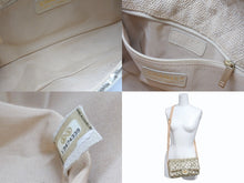 Load image into Gallery viewer, CHANEL シャネル ショルダーバッグ 13番台 ココマーク スパンコール ストロー ゴールド ベージュ マットゴールド金具 美品 中古 4b010207