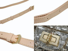 Load image into Gallery viewer, CHANEL シャネル ショルダーバッグ 13番台 ココマーク スパンコール ストロー ゴールド ベージュ マットゴールド金具 美品 中古 4b010207