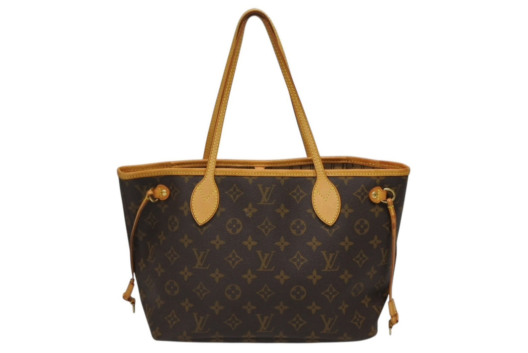 LOUIS VUITTON ルイヴィトン ネヴァーフルPM トートバッグ M40155 モノグラム ブラウン レザー PVC ゴールド金具 美品 中古 4b010208