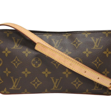 LOUIS VUITTON ルイヴィトン トロター ショルダーバッグ M51240 モノグラム ブラウン レザー PVC 美品 中古 4b010209