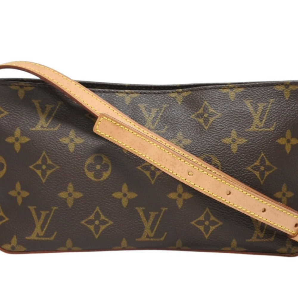 LOUIS VUITTON ルイヴィトン トロター ショルダーバッグ M51240 モノグラム ブラウン レザー PVC 美品 中古 4b010209