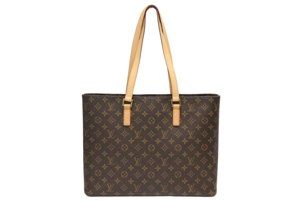 LOUIS VUITTON ルイヴィトン ルコ トートバッグ M51155 モノグラム ブラウン レザー PVC ゴールド金具 美品 中古 4b010214