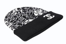 Load image into Gallery viewer, CHANEL シャネル ニットキャップ ビーニー カメリア AA9508B14321 ココマーク カシミヤ シルク ブラック 美品 中古 4b010225