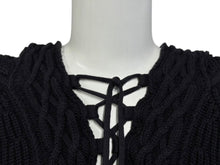 Load image into Gallery viewer, SAINT LAURENT サンローラン HOODED KNIT SWEATER 550312 YA2YU ネイビー コットン サイズ XL 美品 中古 4b010235