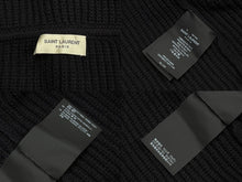 Load image into Gallery viewer, SAINT LAURENT サンローラン HOODED KNIT SWEATER 550312 YA2YU ネイビー コットン サイズ XL 美品 中古 4b010235