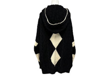 Load image into Gallery viewer, SAINT LAURENT サンローラン 20AW baja cardigan バハ カーディガン パーカー ブラック ホワイト ウール サイズ L 美品 中古 4b010236