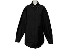Load image into Gallery viewer, 極美品 Valentino ヴァレンチノ 襟ロック スタッズ ナイロンジャケット ブラック ナイロン サイズ 48 ブラック金具 中古 4b010237