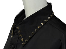 Load image into Gallery viewer, 極美品 Valentino ヴァレンチノ 襟ロック スタッズ ナイロンジャケット ブラック ナイロン サイズ 48 ブラック金具 中古 4b010237