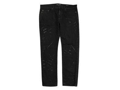 SAINT LAURENT サンローラン デニムパンツ ボトム 4b010238 ブラック 黒 コットン ポリウレタン 32 美品 中古 4b010238