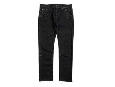 SAINT LAURENT サンローラン デニムパンツ ボトムス 622876 ブラック 黒 コットン レーヨン ポリウレタン 中古 4b010241