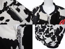 画像をギャラリービューアに読み込む, 極美品 CHROME HEARTS クロムハーツ ポニーヘア レザーボンバージャケット ブラック ホワイト サイズXL 中古 4b010280