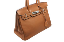 画像をギャラリービューアに読み込む, 極美品 HERMES エルメス バーキン30 ハンドバッグ トゴ ゴールド シルバー金具 ☐I刻印 中古 4b010288