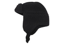 Load image into Gallery viewer, 新品未使用 CHANEL シャネル ココ ネージュ フライトキャップ パイロットキャップ ブラック 25年フェイクファー スウェード 中古 4b010303