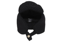 Load image into Gallery viewer, 新品未使用 CHANEL シャネル ココ ネージュ フライトキャップ パイロットキャップ ブラック 25年フェイクファー スウェード 中古 4b010303