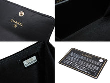 画像をギャラリービューアに読み込む, 極美品 CHANEL シャネル マトラッセ ココマーク コインケース ベロア レザー ラインストーン ブラック ゴールド金具 中古 4b010307