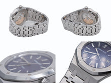 画像をギャラリービューアに読み込む, オーデマピゲ AUDEMARS PIGUET ロイヤルオーク オートマティック 15300ST.OO.1220ST.02 ネイビー文字盤 美品 中古 4b010321
