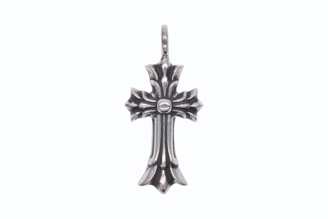 新品未使用 CHROME HEARTS クロムハーツ ダブルCHクロス ペンダントトップ チャーム XS 重量約4.9g 2011/.925刻印 シルバー925 中古 4b010329