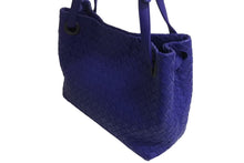 画像をギャラリービューアに読み込む, 極美品 BOTTEGA VENETA ボッテガヴェネタ イントレチャート スモール ガルダバッグ ハンドバッグ 405071 ブルー 中古 4b002667