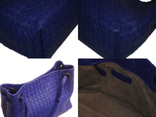 画像をギャラリービューアに読み込む, 極美品 BOTTEGA VENETA ボッテガヴェネタ イントレチャート スモール ガルダバッグ ハンドバッグ 405071 ブルー 中古 4b002667