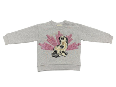 GUCCI childrens グッチ キッズ スウェットシャツ グレー １8/24m 543890 コットン 刺繍 犬 ドック 美品 中古 4b046206