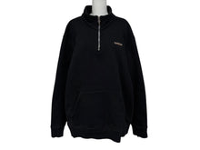Load image into Gallery viewer, CHROME HEARTS クロムハーツ ハーフジップ スウェットシャツ サイズL セメタリークロス刺繍 ブラック ホワイト 美品 中古 4b009893