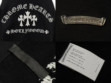 Load image into Gallery viewer, CHROME HEARTS クロムハーツ ハーフジップ スウェットシャツ サイズL セメタリークロス刺繍 ブラック ホワイト 美品 中古 4b009893
