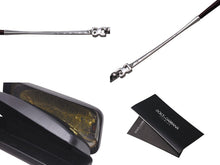 画像をギャラリービューアに読み込む, DOLCE&amp;GABBANA ドルチェ&amp;ガッバーナ リムレス サングラス メガネ ロゴ ラインストーン メタル パープル シルバー金具 美品 中古 4b001657