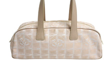 画像をギャラリービューアに読み込む, CHANEL シャネル ニュートラベルライン ミニ ボストンバッグ 7番台 2005年 ココマーク ベージュ キャンバス 美品 中古 4c066509