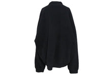Load image into Gallery viewer, 極美品 BALENCIAGA バレンシアガ 23AW エンブロイダリー モックネック フリース ブラック ポリエステル オーバーサイズ 697975 サイズXS 中古 4c066828