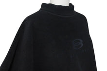 Load image into Gallery viewer, 極美品 BALENCIAGA バレンシアガ 23AW エンブロイダリー モックネック フリース ブラック ポリエステル オーバーサイズ 697975 サイズXS 中古 4c066828
