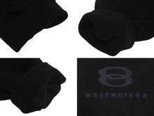 Load image into Gallery viewer, 極美品 BALENCIAGA バレンシアガ 23AW エンブロイダリー モックネック フリース ブラック ポリエステル オーバーサイズ 697975 サイズXS 中古 4c066828