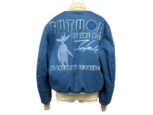 画像をギャラリービューアに読み込む, 極美品 A BATHING APE × FUTURA アベイシングエイプ フューチュラ スタジアム ジャケット ホワイト ブルー ウール ナイロン ポリエステル M 中古 4c067072