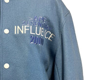 画像をギャラリービューアに読み込む, 極美品 A BATHING APE × FUTURA アベイシングエイプ フューチュラ スタジアム ジャケット ホワイト ブルー ウール ナイロン ポリエステル M 中古 4c067072