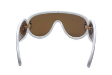 画像をギャラリービューアに読み込む, 新品未使用 LOEWE ロエベ サングラス アイウェア サイズ140▫︎0 145 ゴールド金具 ホワイト 中古 4c067426