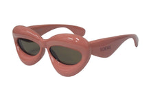 画像をギャラリービューアに読み込む, 新品未使用 LOEWE ロエベ サングラス アイウェア LW400971 サイズ55▫︎16 145 イタリア製 ピンク 中古 4c067429