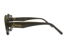 画像をギャラリービューアに読み込む, 新品同様 LOEWE ロエベ サングラス サイドロゴ LW40109U サイズ52▫︎18 140 イタリア製 ゴールド金具 カーキ 中古 4c067431