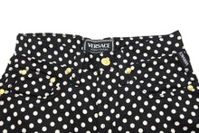 画像をギャラリービューアに読み込む, Versace Jeans Couture ヴェルサーチジーンズクチュール パンツ サイズ26 水玉模様 ブラック ホワイト コットン 美品 中古 4c067454