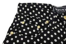 画像をギャラリービューアに読み込む, Versace Jeans Couture ヴェルサーチジーンズクチュール パンツ サイズ26 水玉模様 ブラック ホワイト コットン 美品 中古 4c067454