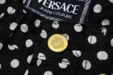 画像をギャラリービューアに読み込む, Versace Jeans Couture ヴェルサーチジーンズクチュール パンツ サイズ26 水玉模様 ブラック ホワイト コットン 美品 中古 4c067454
