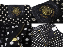 画像をギャラリービューアに読み込む, Versace Jeans Couture ヴェルサーチジーンズクチュール パンツ サイズ26 水玉模様 ブラック ホワイト コットン 美品 中古 4c067454
