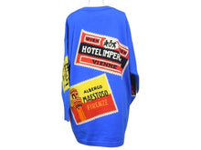 画像をギャラリービューアに読み込む, GIANNI VERSACE ジャンニ ヴェルサーチ オーバーサイズニット 1990s ウール ブルー マルチカラー サイズ42 美品 中古 4c067467