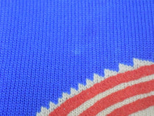 画像をギャラリービューアに読み込む, GIANNI VERSACE ジャンニ ヴェルサーチ オーバーサイズニット 1990s ウール ブルー マルチカラー サイズ42 美品 中古 4c067467