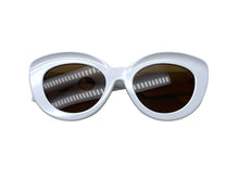 画像をギャラリービューアに読み込む, 新品同様 LOEWE ロエベ サングラス LW40051F サイズ53□21 145 ホワイト ブラウン プラスチック アナグラムロゴ 中古 4c067609