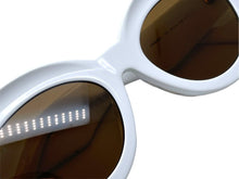 画像をギャラリービューアに読み込む, 新品同様 LOEWE ロエベ サングラス LW40051F サイズ53□21 145 ホワイト ブラウン プラスチック アナグラムロゴ 中古 4c067609