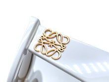 画像をギャラリービューアに読み込む, 新品同様 LOEWE ロエベ サングラス LW40051F サイズ53□21 145 ホワイト ブラウン プラスチック アナグラムロゴ 中古 4c067609
